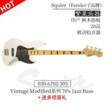 Fender-finder Squier VM电气ベベル-スJベースSQ四弦ジャズCV 70、77复古03002505-オリンピック白